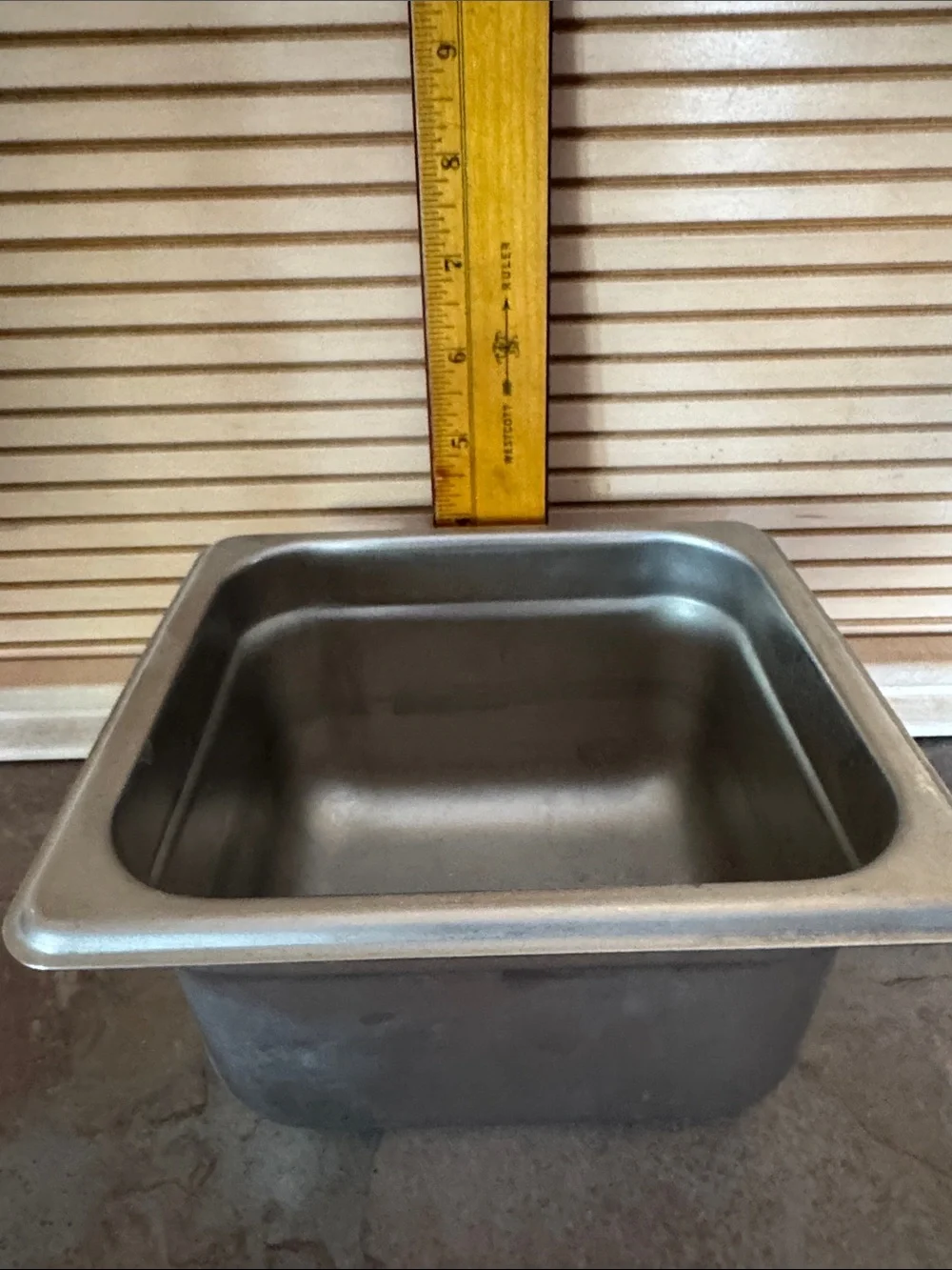 Stainless Steel Square Food Storage Pan - Silver